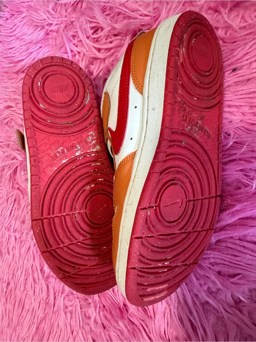 Kids Orange & White Athletic Sneakers with Red Accent - Picture 3 of 3